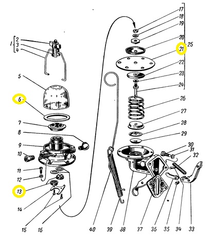 Opravná sada čerpadla paliva ( 6 šroubů ) - Obrázek 3
